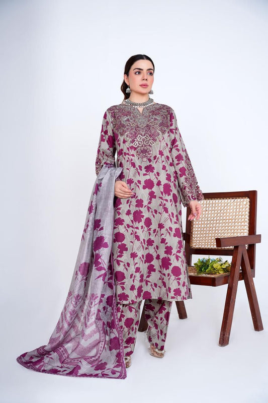 Embroidered Lawn 3PC Suit