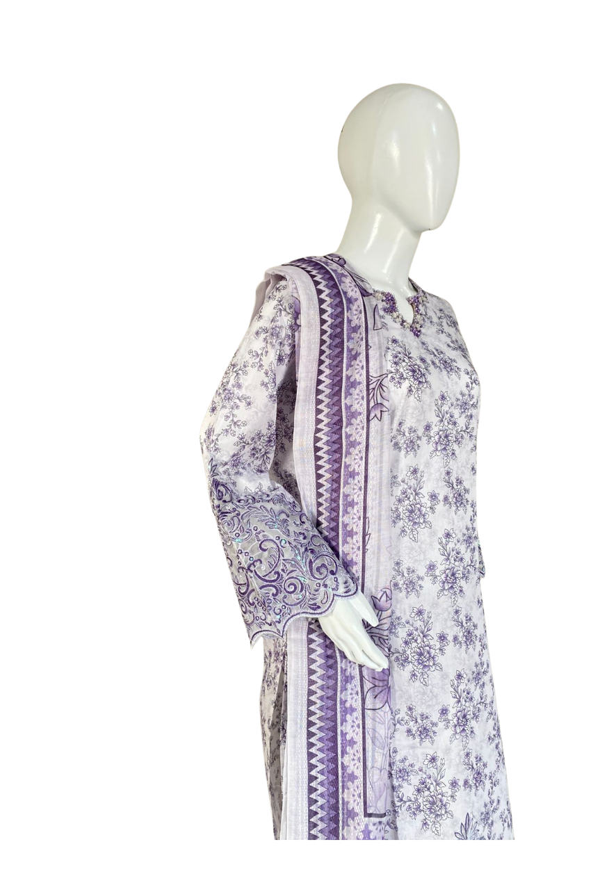 Embroidered Lawn 3PC Suit