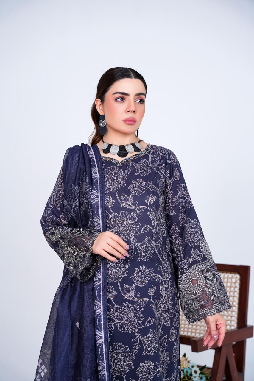 Embroidered Lawn 3PC Suit