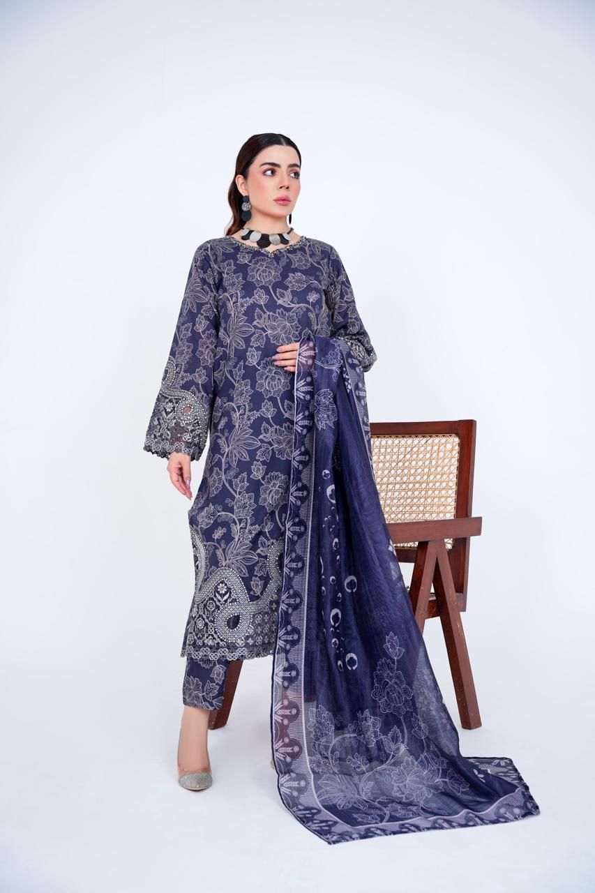 Embroidered Lawn 3PC Suit