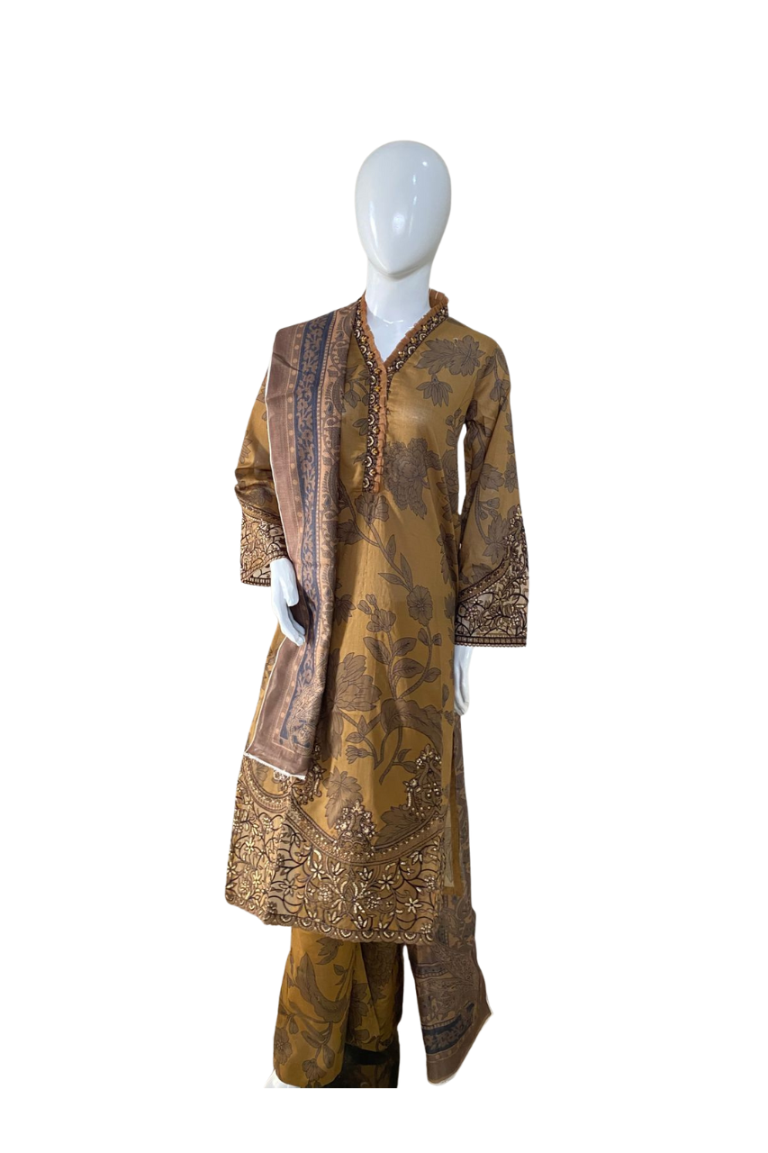Embroidered Lawn 3PC Suit