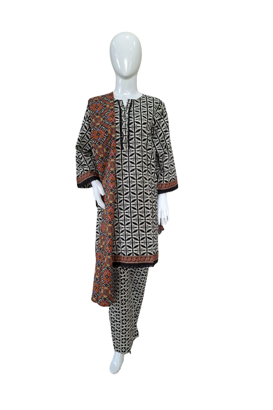 Printed 3PC Lawn Suit