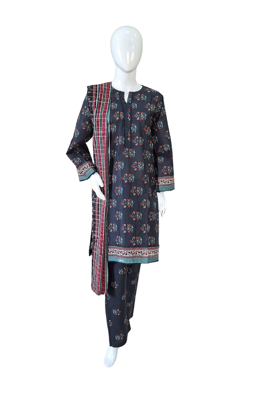 Printed 3PC Lawn Suit