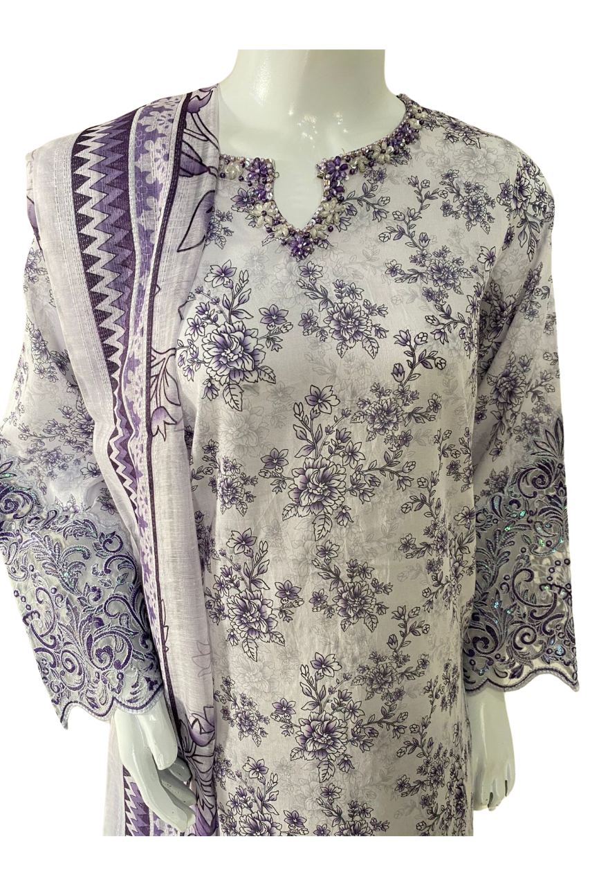 Embroidered Lawn 3PC Suit